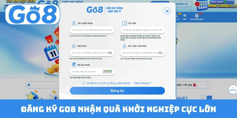 Đăng ký GO8 nhận quà khởi nghiệp cực lớn