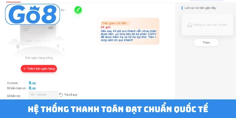 Hệ thống thanh toán đạt chuẩn quốc tế